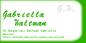 gabriella waltman business card